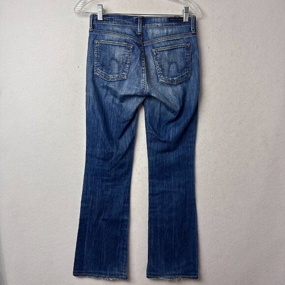 Citizens of Humanity Pants Women 24 Blue Denim Jeans Boot Cut Low Rise USA 28x30 - Picture 3 of 7